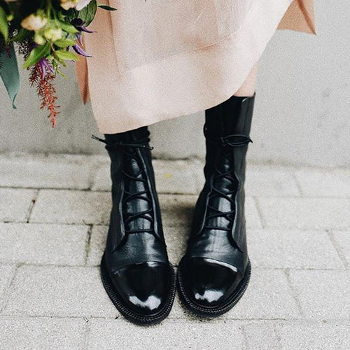 Charlotte boots i läder