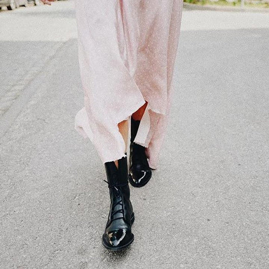 Charlotte boots i läder