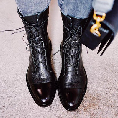 Charlotte boots i läder
