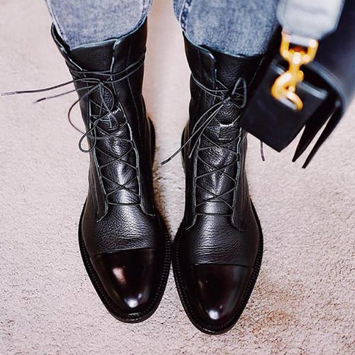 Charlotte boots i läder