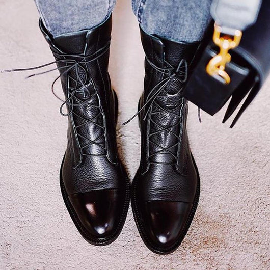 Charlotte boots i läder