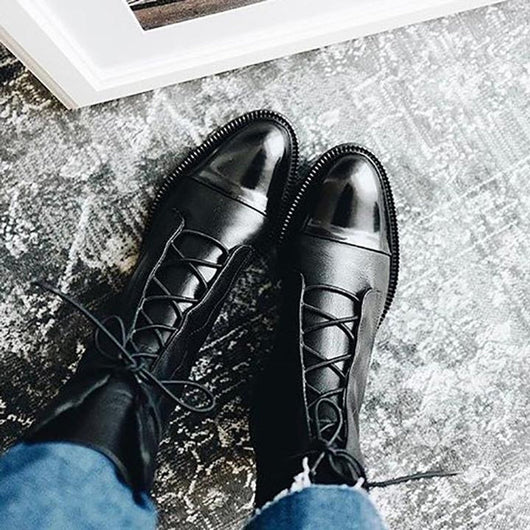 Charlotte boots i läder
