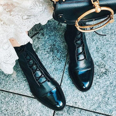 Charlotte boots i läder