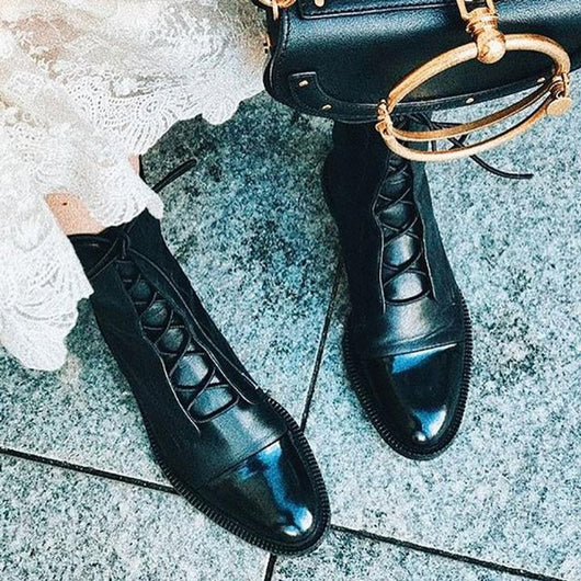 Charlotte boots i läder