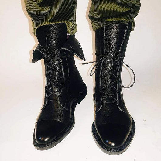 Charlotte boots i läder