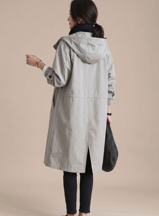 Annika trenchcoat – oversized med huva