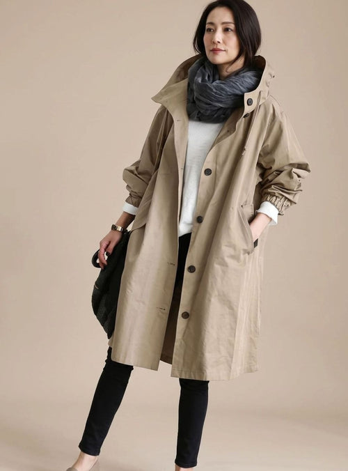 Annika trenchcoat – oversized med huva