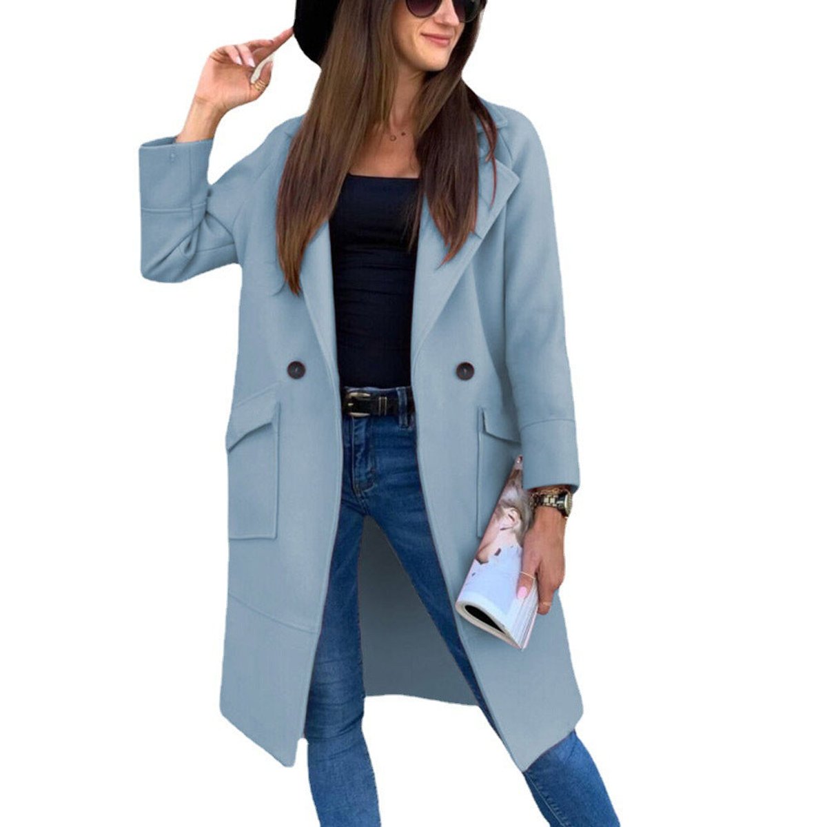 Mia trenchcoat med knappslå