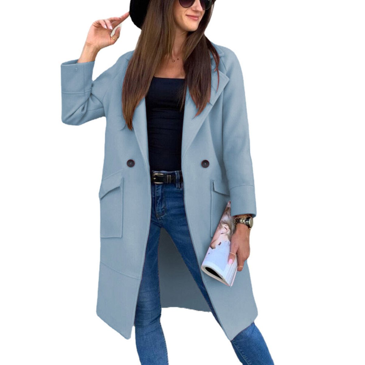 Mia trenchcoat med knappslå