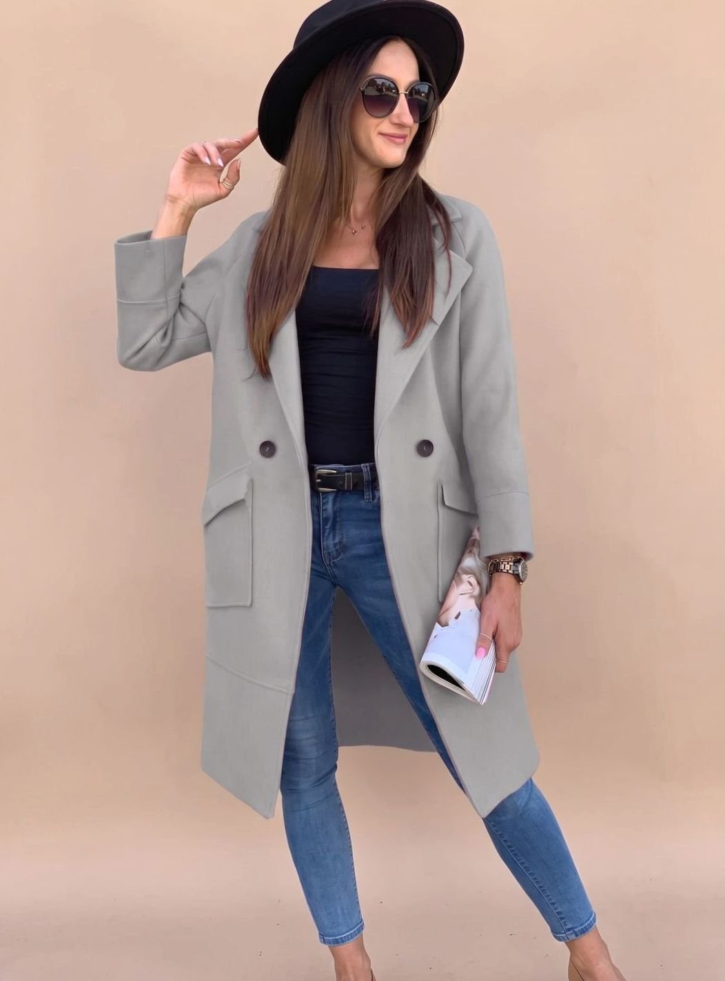 Marlene trenchcoat med knappslå