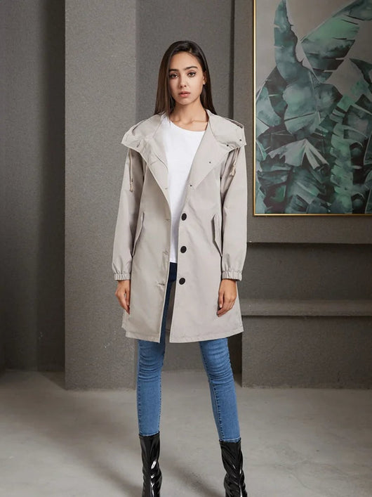 Emilia trenchcoat med huva