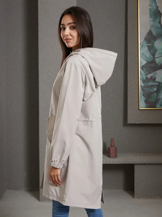 Emilia trenchcoat med huva