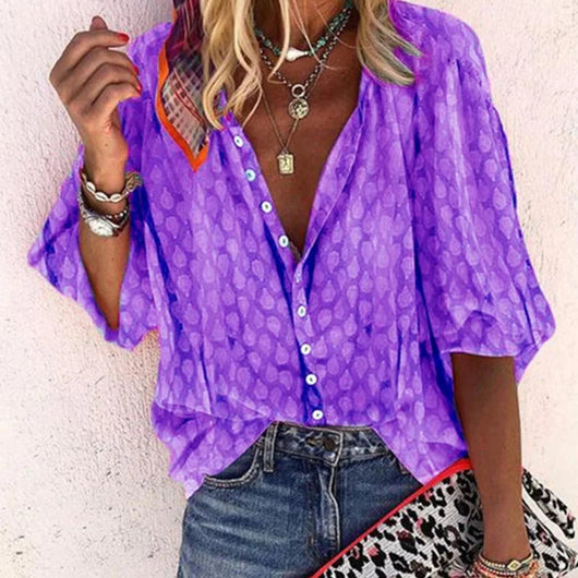 Gabriela blus med knappslå