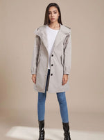 Greta trenchcoat med huva
