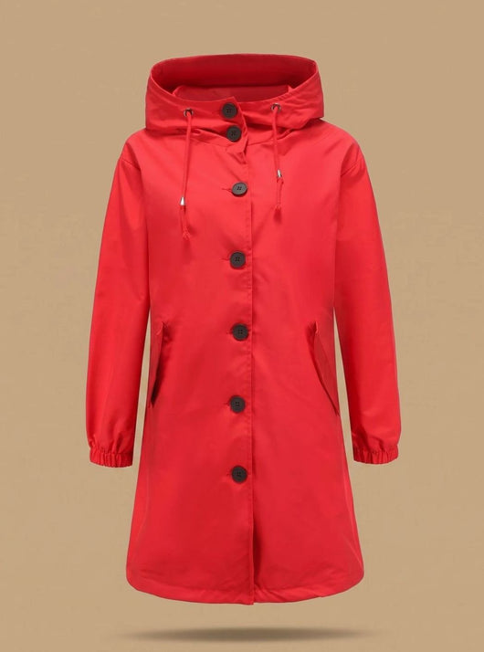 Greta trenchcoat med huva
