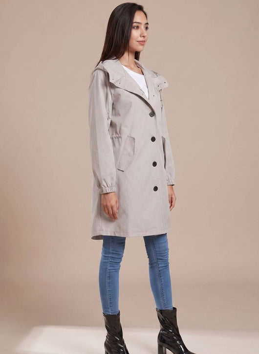Greta trenchcoat med huva