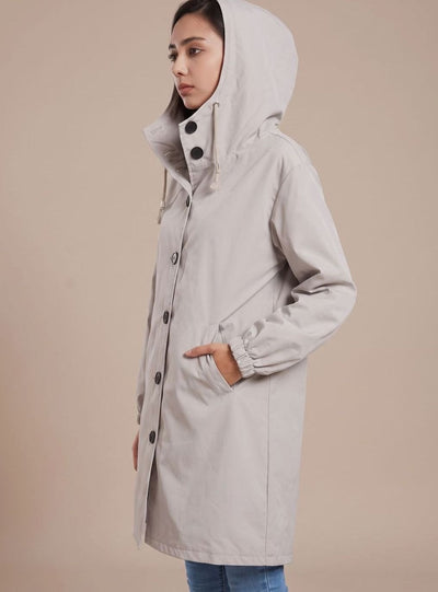 Greta trenchcoat med huva