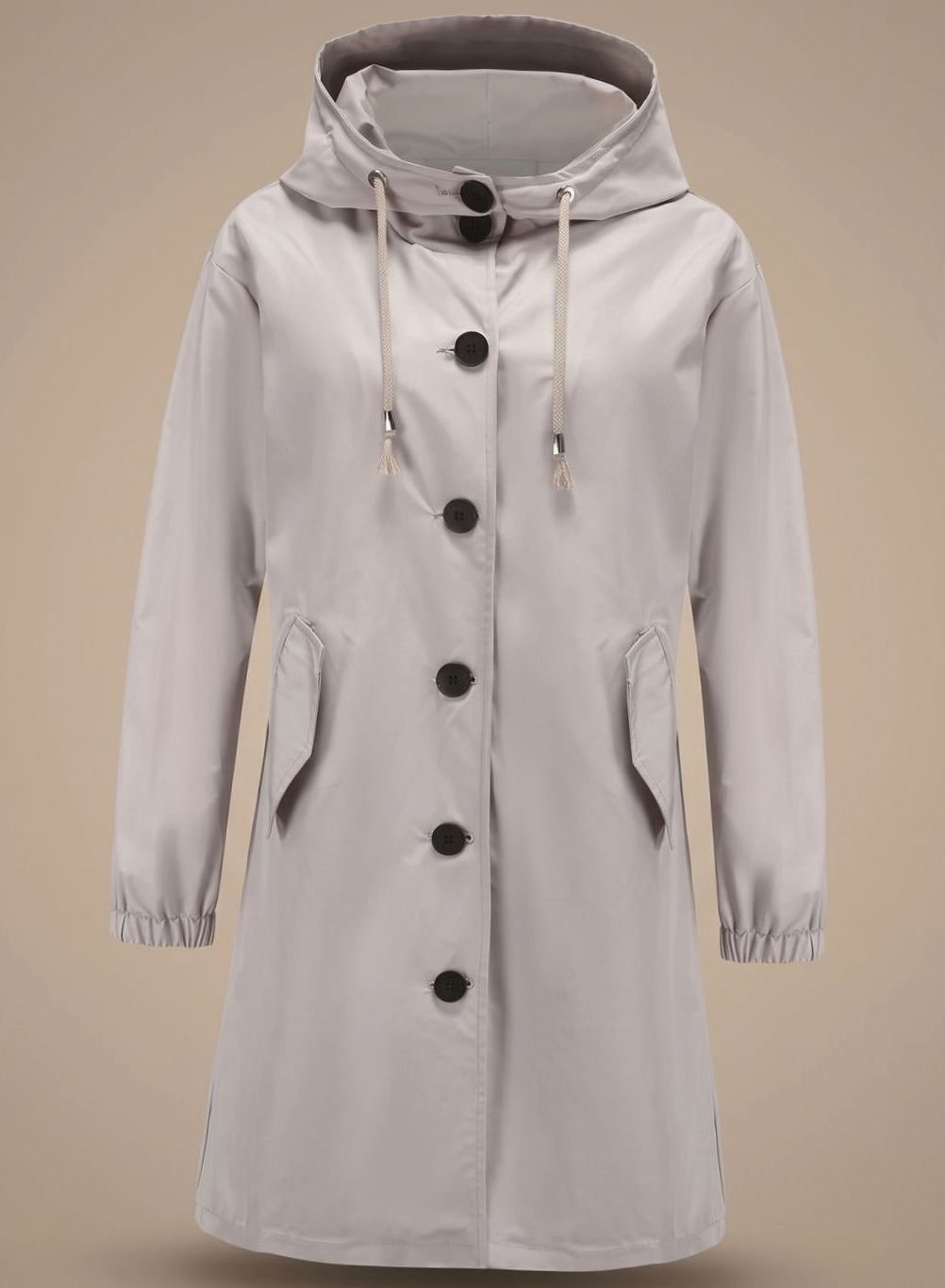 Greta trenchcoat med huva