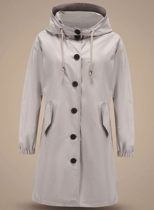 Greta trenchcoat med huva