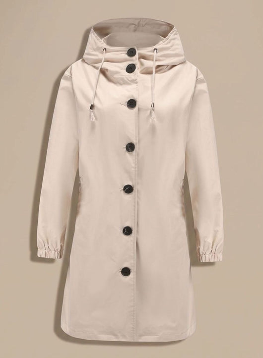 Greta trenchcoat med huva