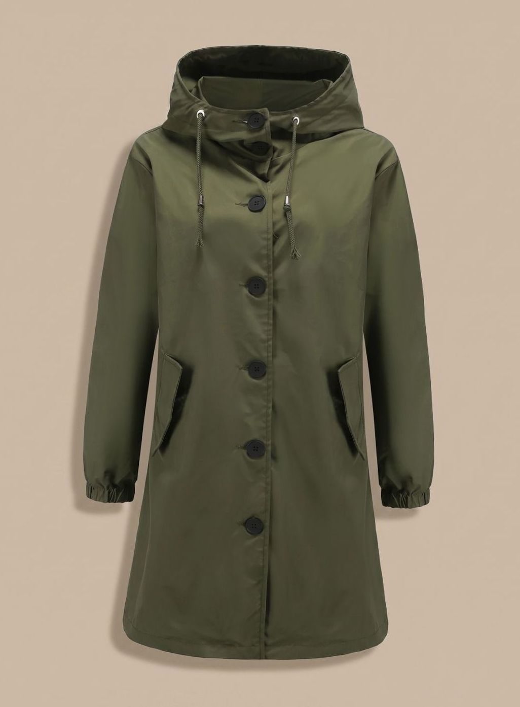 Greta trenchcoat med huva