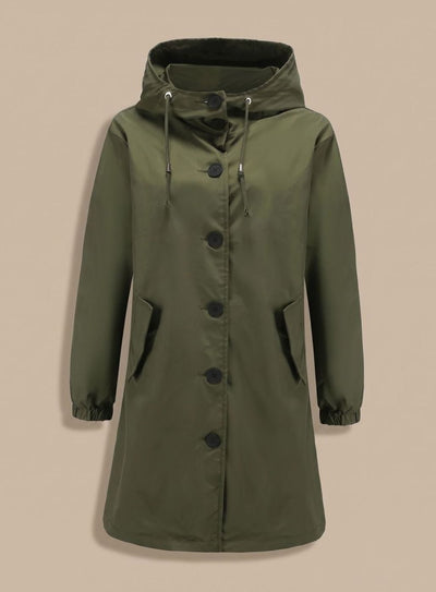 Greta trenchcoat med huva