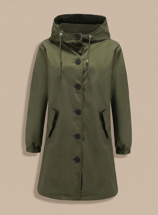 Greta trenchcoat med huva