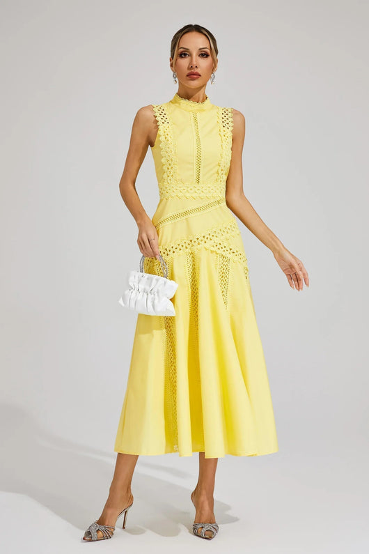 Caroline midiklänning med ärmlös